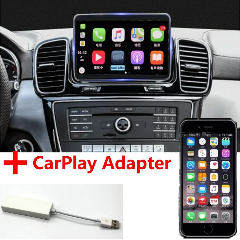 Sale For Mercedes Benz MB GLE ML M Class W166 2015~2018 Liislee Car Multimedia Player NAVI CarPlay Adapter Car Radio GPS Navigation 1