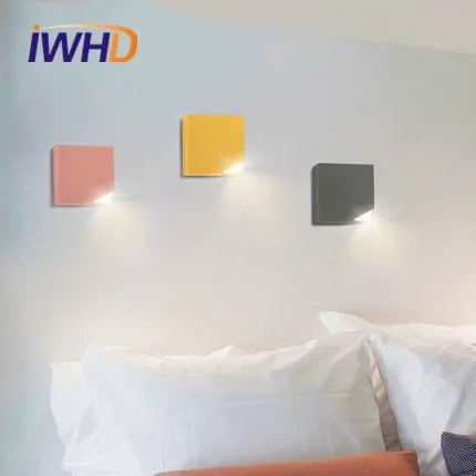 

Creative Modern LED Wall Lamp Aluminum Wall Light Colorful Fixtures For Home Lighting Bar Cafe Stairs Integrated Lampe Murale