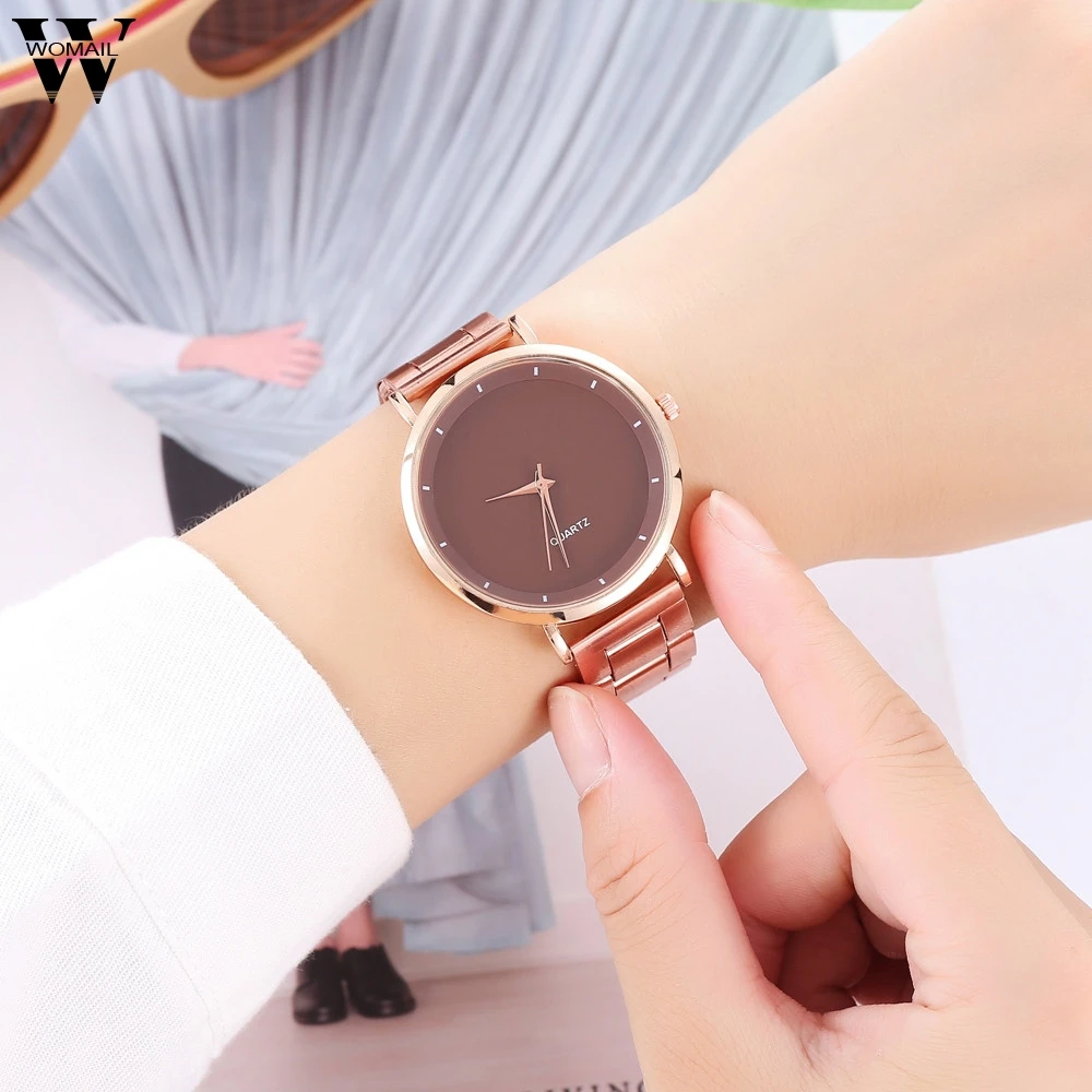 

Hot Sale Saat Clock Watches Casual Quartz Stainless Steel Band Arabic Numbers Analog Wrist Watch Women brand Fashion Stainless