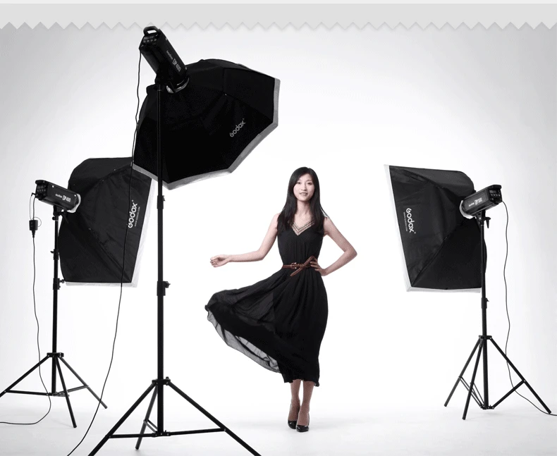 

godox dp300w softbox photography light studier set photographic equipment studio flash