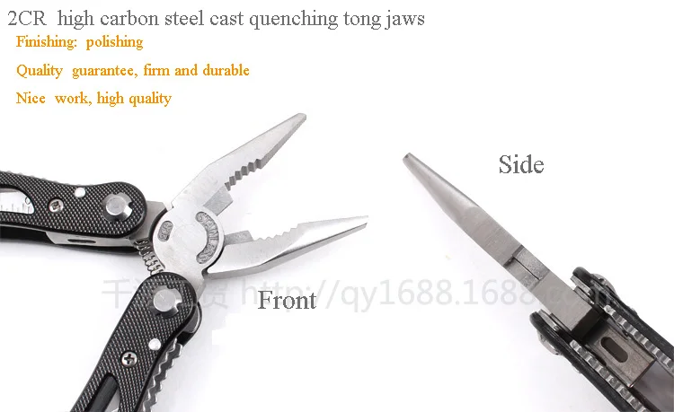 Premium com Bainha Design de Bolso Chave de Fenda Ferramentas ao ar 15 em 1 Novo Multitool Workpro Alicate Faca Viu Tesoura Livre 8 bolso multitool com bainha faca alicate viu