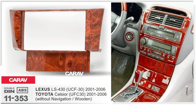 CARAV 11-353 2 Din радио фасции для LEXUS LS-430 UCF30 Toyota celsior UFC30 без навигации DVD стерео панель тире крепление