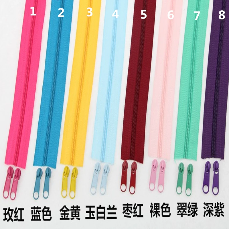 

SEWING ACCESSORIES zipper 1M colored zipper nylon sewing quilt pillow cushion quilt zipper random cut, 1M to send 2 zipper head