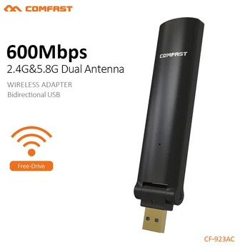 

Comfast Free Driver 2.4G&5.8G Dual Band USB Adapter 600mbps Wireless Transmission Plug&Play 11AC USB 2.0 Network Card CF-923AC