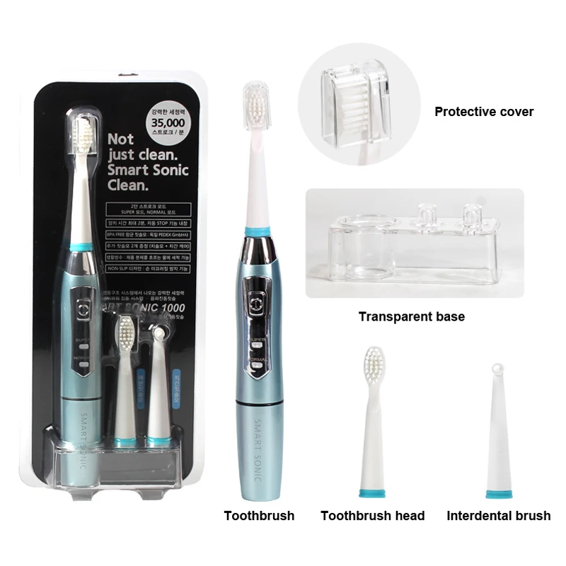 Электрические зубные щётки 35000vpm зубные щетки для взрослых жевательной резинки здоровья батарея Sonic 3 сменные насадки для щёток SG910