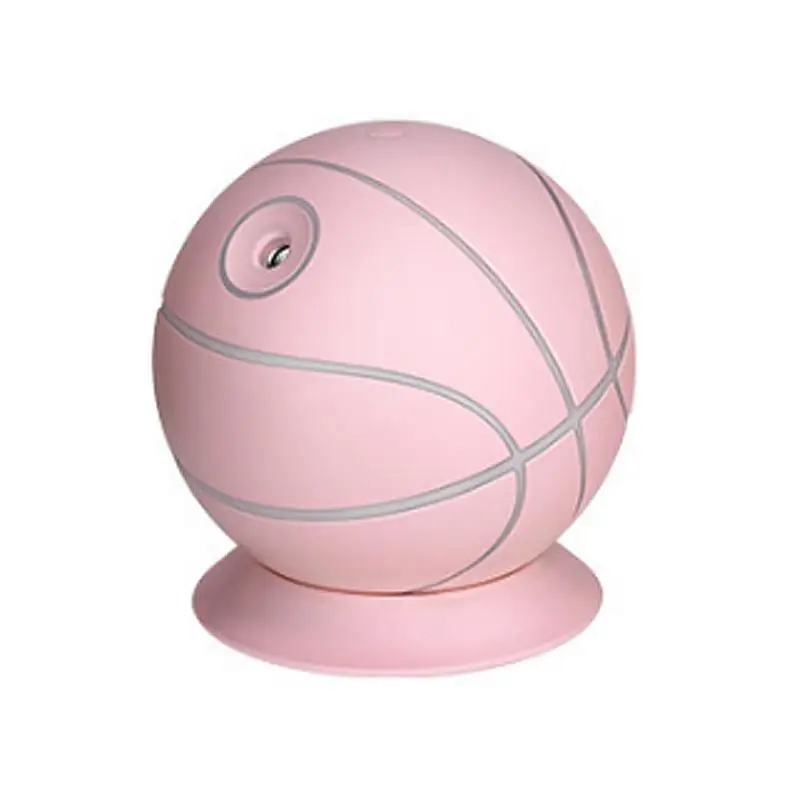 360 градусов Баскетбол увлажнитель ночник Usb красота паровой инструмент для лица счетчик воды офис увлажнение - Название цвета: Pink