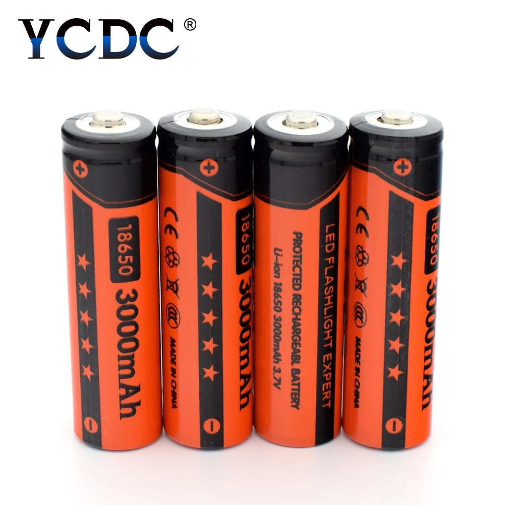 YCDC 2x литий-ионные 18650 аккумуляторные батареи 3,7 V 3000mAh литиевая батарея для 3,7 v power Bank фонарик батарея белый Batery Box