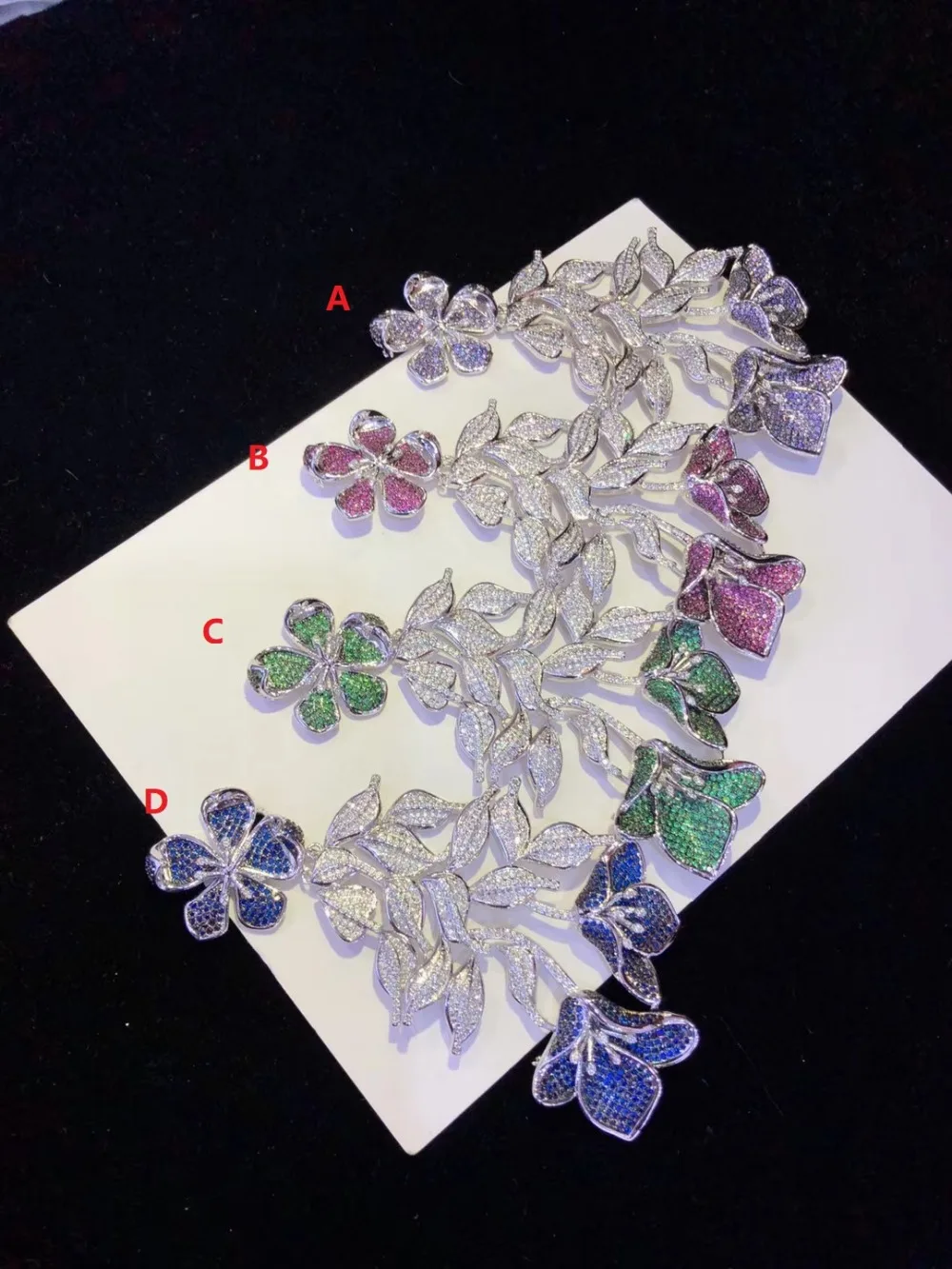 

Y045 Flower Golden plated Paved CZ Necklace Pendant Clasp Jewelry Connector DIY Fine Jewellery Making