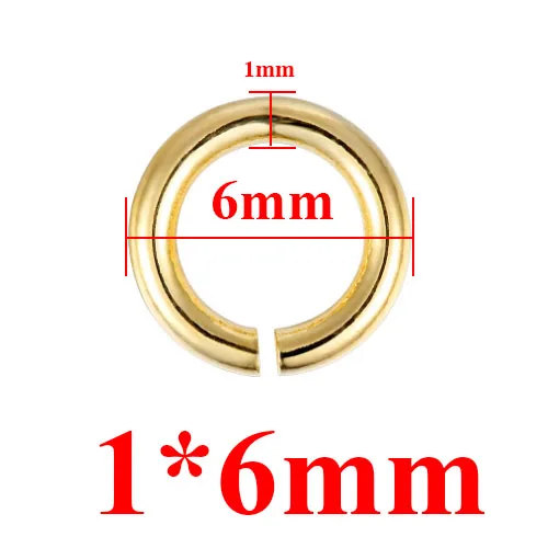 Aiovlo 100 шт./лот золото Нержавеющая сталь открытые кольца прыжок прямая 4/5/6 мм Разделение кольца Разъемы Набор «сделай сам» для велирных украшений, делая выводы