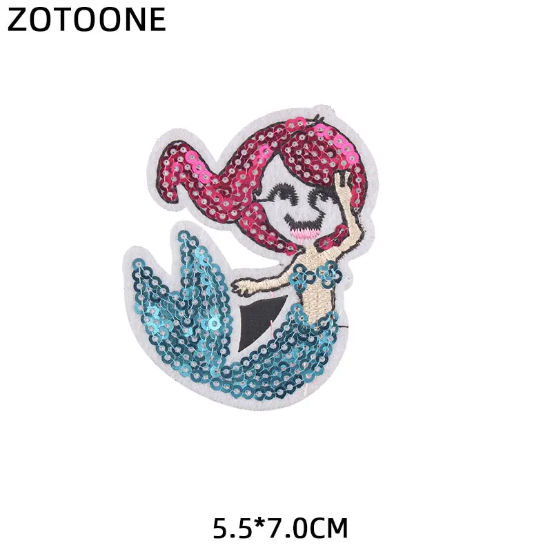 ZOTOONE 1 шт. Русалка утюжок на Патчи для аппликация одежду Diy животное заказ Вышивка
