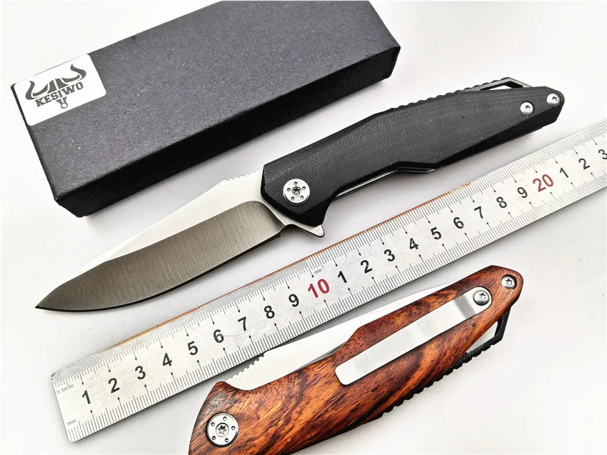 KESIWO KS12 Ball Bearing Flipper Folding Knife D2 Blade Pocket EDC Knife Camping Outdoor Hunting Hiking Knives Garden Hand Tool