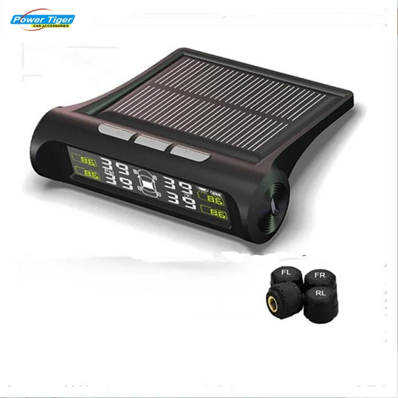 

POWERTIGER TP880 Wireless Tire Pressure Monitoring Tpms System Monitor 4 External Sensors For Renault Peugeot All Car
