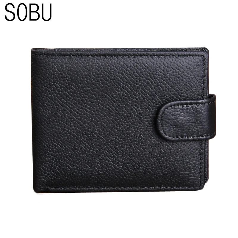 

New Genuine Leather Men Wallets Brand Quality Design Wallets with Coin Pocket Purses Gift For Men Card Holder Bifold Male Purse