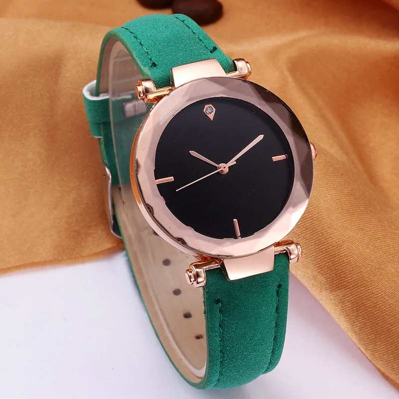

Leather Watch Women Dress Casual Bracelet Wrist Watch Vintage Crystal Clock Quartz Wristwatches Montre Femme