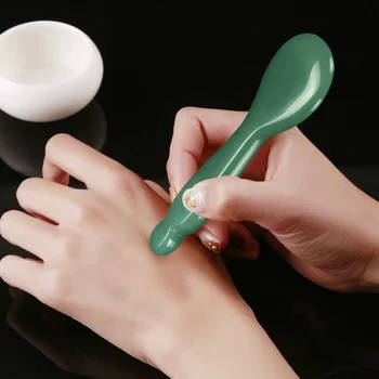 

Natural Green Aventurine Scraping Plate Eye Body Health Care Massage Tool MSU99
