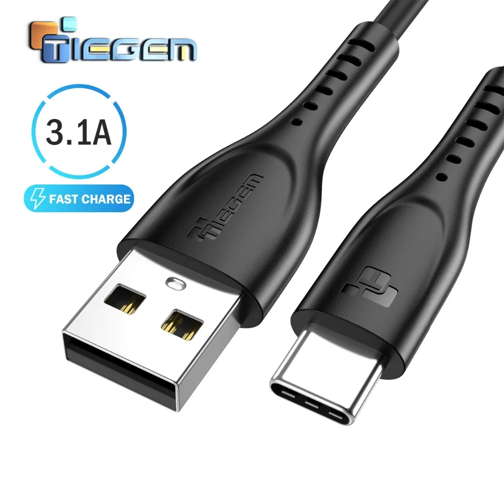 

TIEGEM USB Type C Cable 3.1A Hi-Tensile TPE USB C Fast Charger Data Cable for Samsung Galaxy S9 S8 Note 9 for Xiaomi 8 Huawei P9