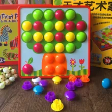 3D пазлы, игрушки для детей, композитная картина, головоломка, креативная мозаика, набор для ногтей с грибами, Обучающие игрушки, Кнопочная игрушка для детей