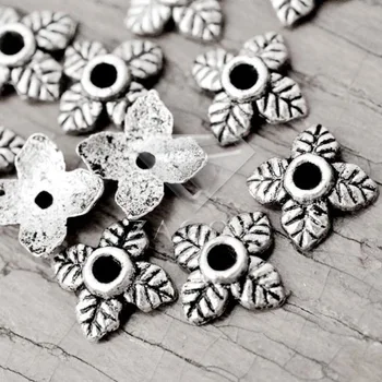 

500Pcs Antique Silver Tibetan Silver Tone 6x6x2.5mm Flower Bead Caps Zinc Alloy Jewellry Making Findings TS0937