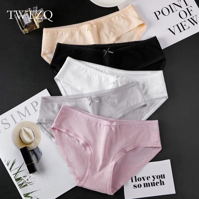 

Plus Size M-XL Cotton Women Panties For Girl Briefs Sexy Lingerie Seamless Solid Breathable Female Underwear Bow Underpants