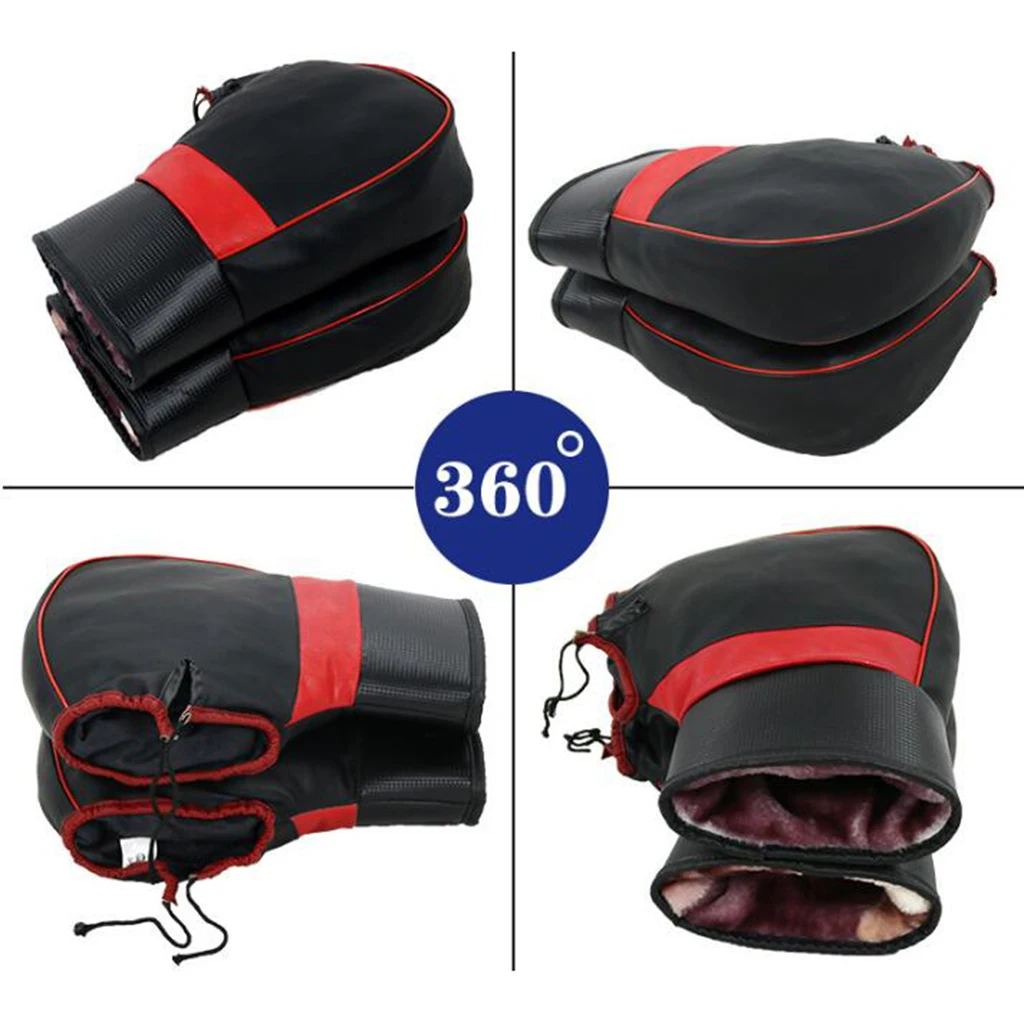 Pair Protective Handlebar Gloves Hand Warmer Muffs For Motorcycles Scooters