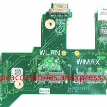 Для Dell inspiron N7110 17R Vostro 3750 0NVJ4 CY4GM USB разъем модуля Ethernet сетевой адаптер аудио WI-FI беспроводной локальной сети DA0R03PI6D0 REV: D