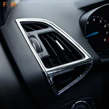 2 шт. ABS хромированные внутренние вентиляционное отверстие приборной панели накладка рамка аксессуары для Ford Kuga ESCAPE 2013