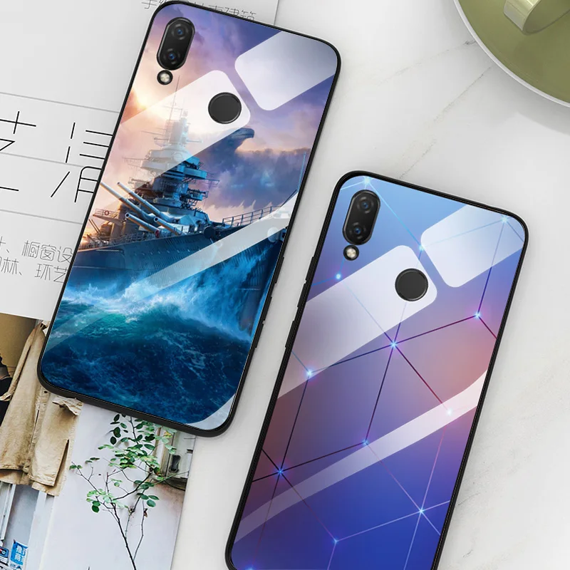 Мягкий край задняя крышка чехол для huawei Nova 3 2i 3i 5i закаленное стекло бампер 3E 4E