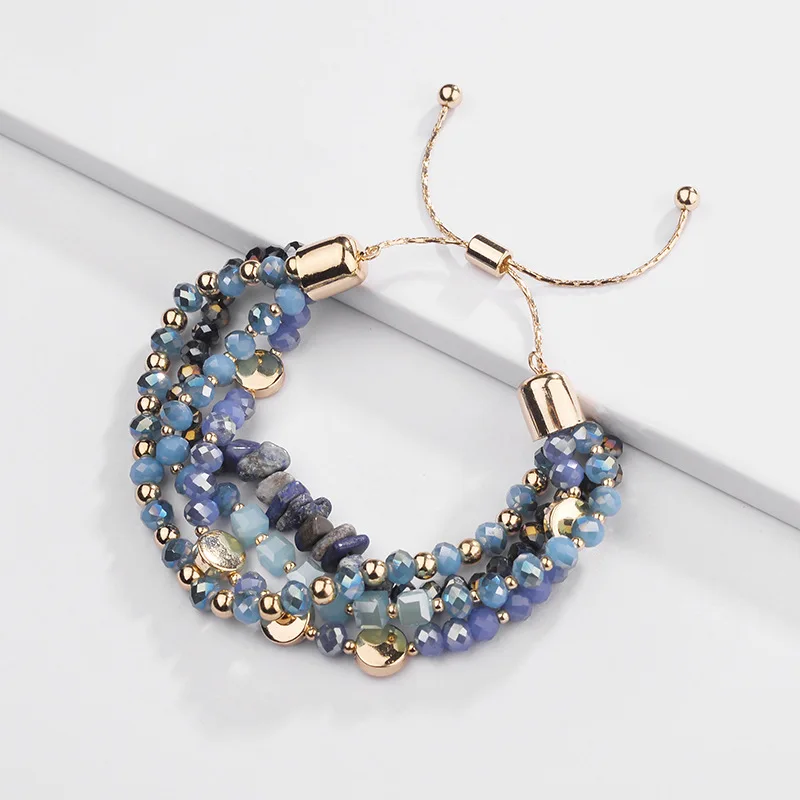

2019 new fashion female natural stone bracelet retro crystal bracelet wedding jewelry adjustable woman bracelet
