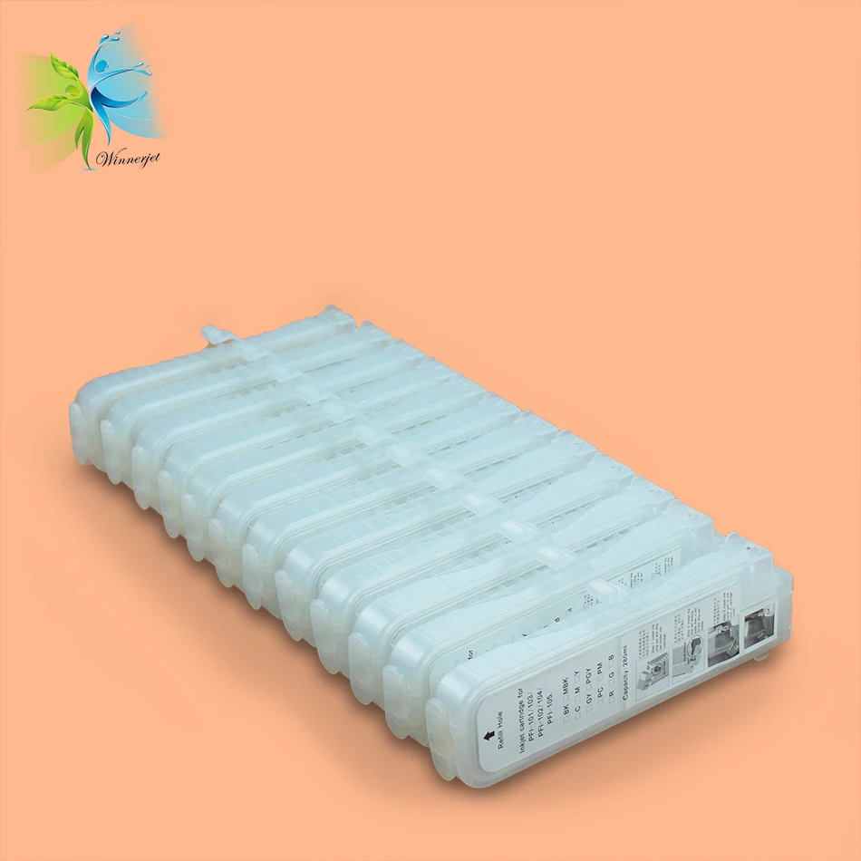 WINNERJET 12 colors printer ink cartridge for Canon IPF5000 IPF 5000 refill empty ink cartridges