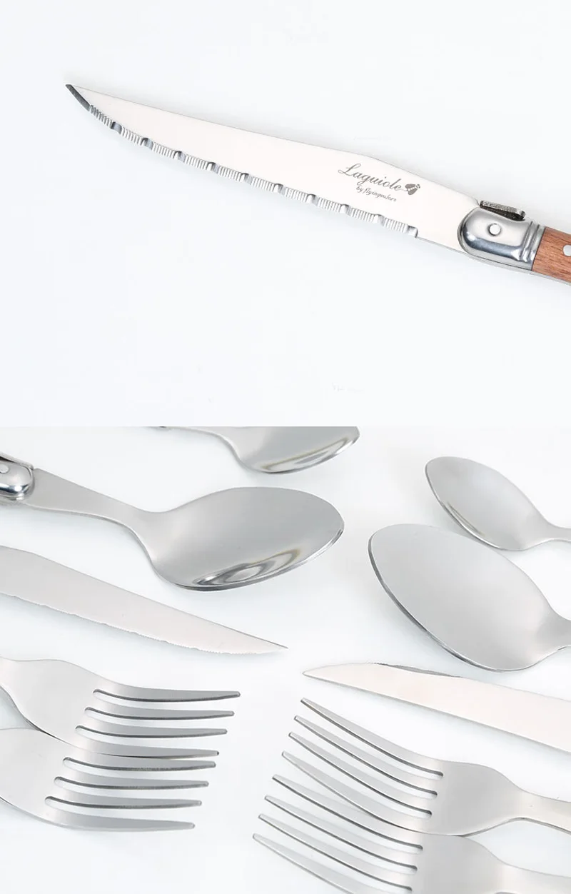 24pcs wood handle steak knife set  (8)