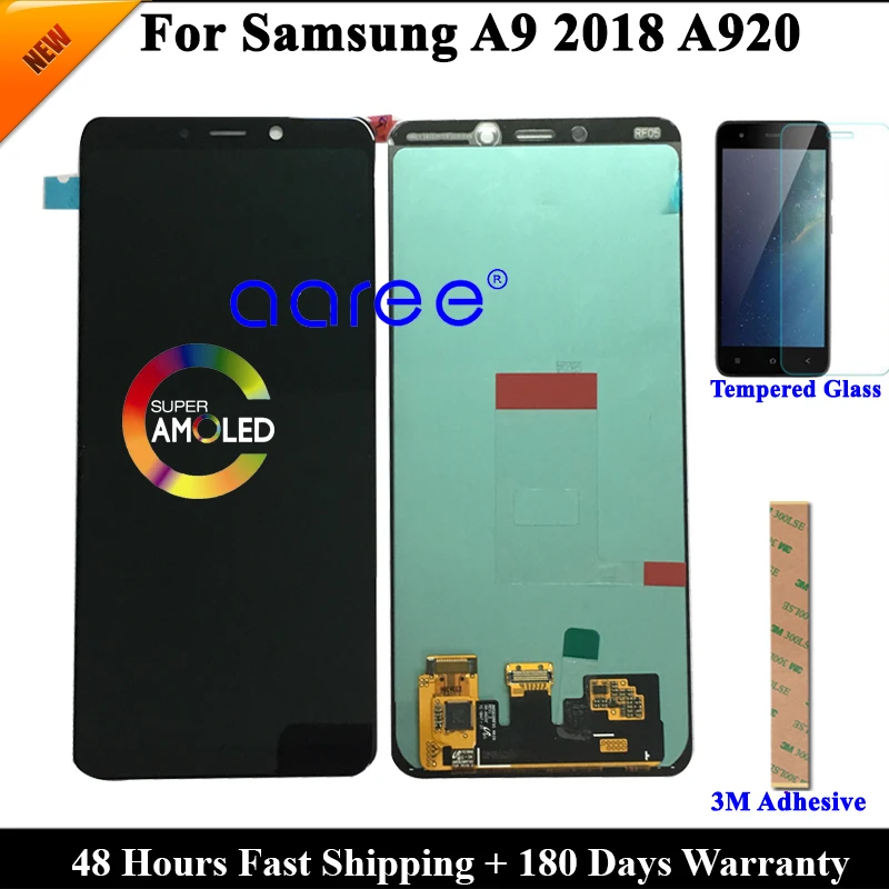 Lcd Amomled Per Samsung A9 2018 A920 Lcd A920 Lcd Per Samsung A920 A9 2018 Schermo Lcd Touch Digitizer Assembly