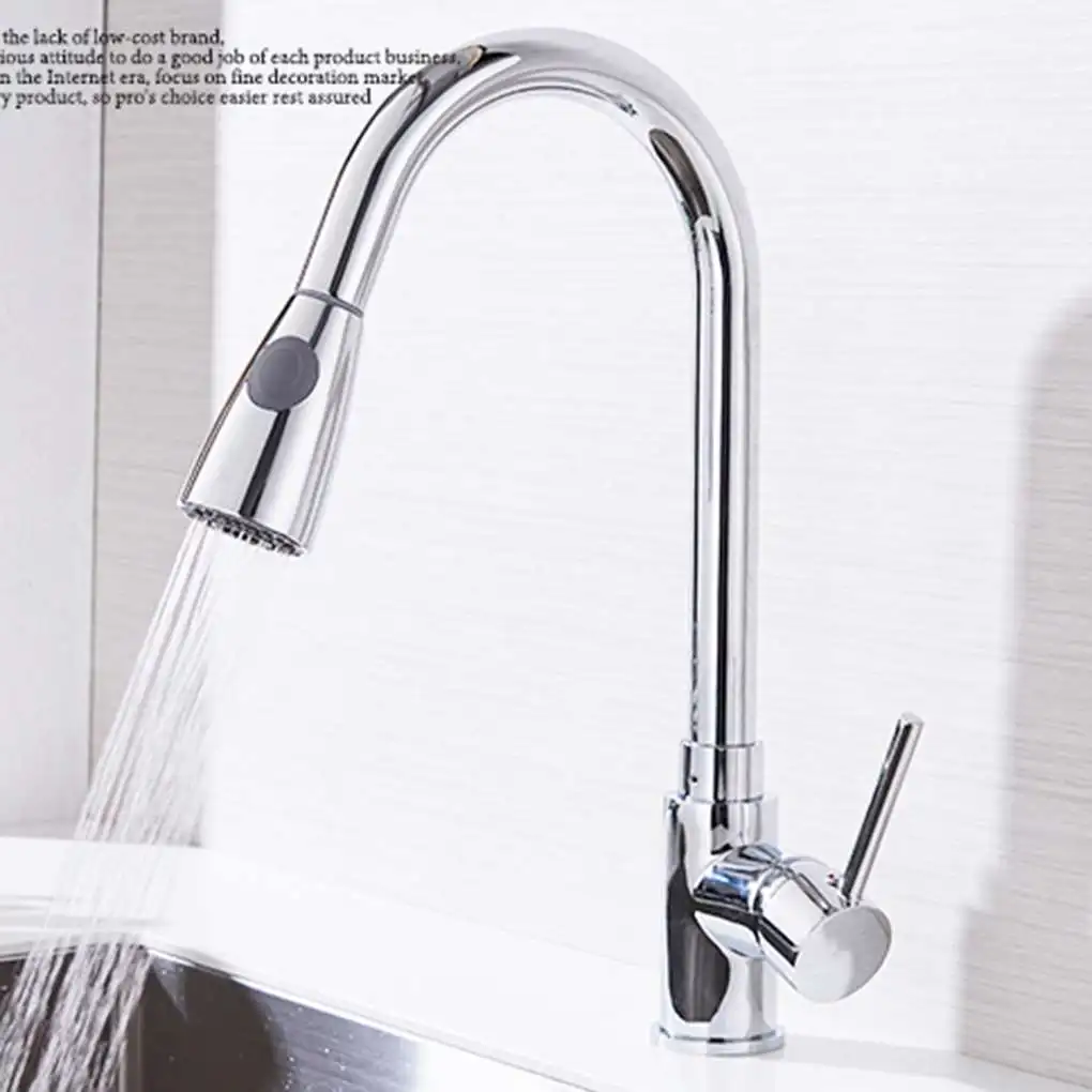 

Kitchen Faucets Single Handle Pull Out Kitchen Tap Swivel 360 Degree Water Mixer Tap Faucets