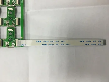 

40pcs/lot Usb charging port socket with cable for ps4 controller with board jds-030 f001-v1 with flex calbe 12pin