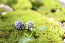 10Pcs/lot Mini Garden Decoration Hedgehog Fairy Garden Miniatures Terrarium Figurines Hedgehogs Decoration Terrarium Figurine