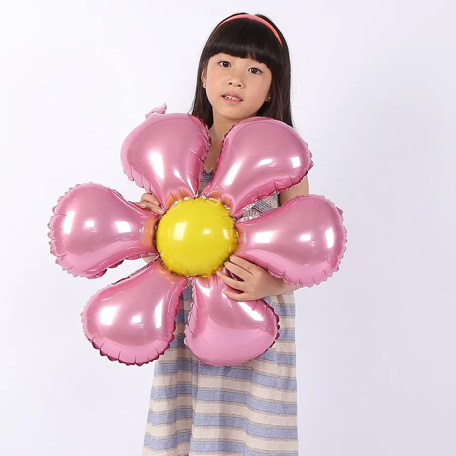 FANTASTIC IDEA 5Big Size Sunflower Shape Balloon,Cartoon Foil BirthdayParty Air Traveler Balloon Baby Toy for HolidayParty FI-05