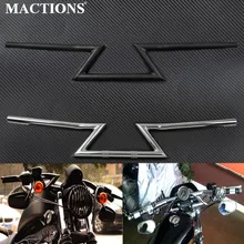 Универсальный металлический черный/Хромированный руль для Кафе Racer 7/" 22 мм/1" 25 мм ручка для мотоциклов велосипеды для Honda Для Harley