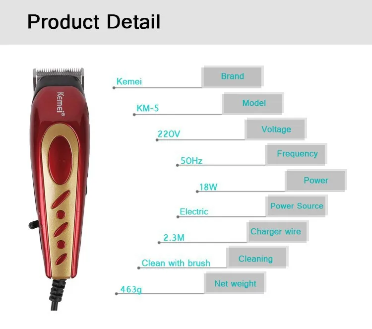 Триммер для волос, электрическая машинка для стрижки волос, электрический станок для бритья kemei, профессиональный триммер для стрижки бороды