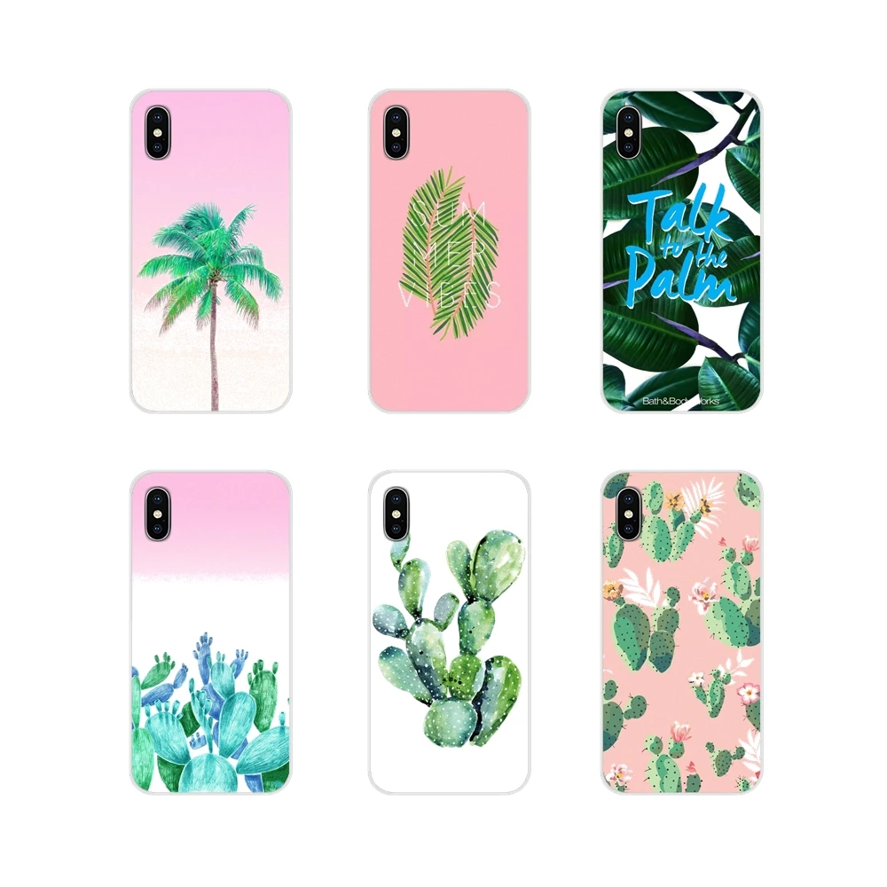 Прозрачный чехол из ТПУ для Apple iPhone X XR XS MAX 4 4S 5 5S 5C SE 6 6S 7 8 Plus ipod touch Panda Pour Coque Luxe Cactus |