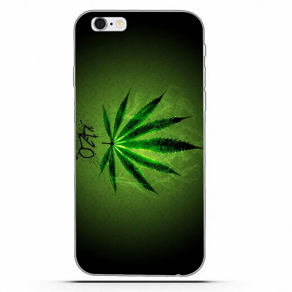Чехол Wexoeq для сотового телефона с рисунком пеньковых листьев Apple iPhone X 4 4S 5 5C 5S SE 6 6S
