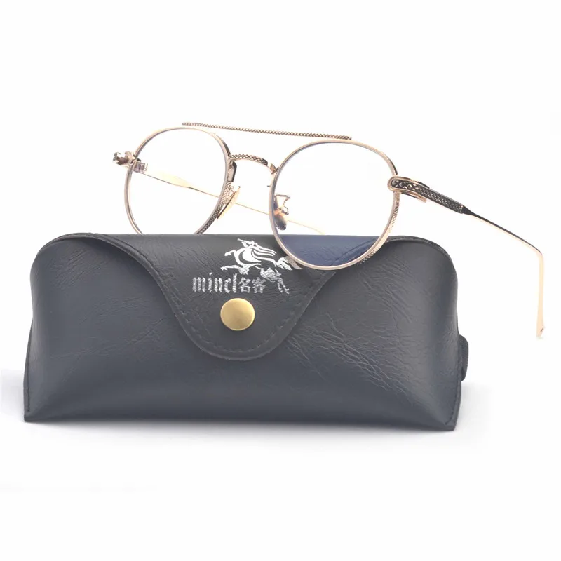 

Retro Small Round Sunglasses Men Male Retro Sunglass Women Hip Hop Gold Glasses Eyewear clear lens sunglasses FML