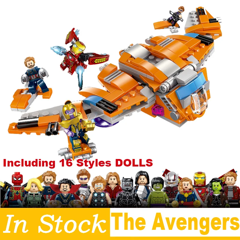 

New Legoing Marvel Avengers Endgame 16 in 1 Action dolls Bricks Captain Thour Spider man Iron man Toys Legoing Technic Blocks