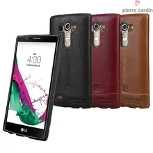 Pierre Cardin Роскошные Пояса из натуральной кожи телефон Обложка для Coque LG G4 случае