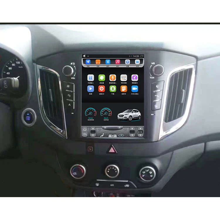 Best 10.4" tesla style vertical screen android 8.1 Six core Car GPS radio Navigation for Hyundai ix25 Creta Cantus 2014-2019 1