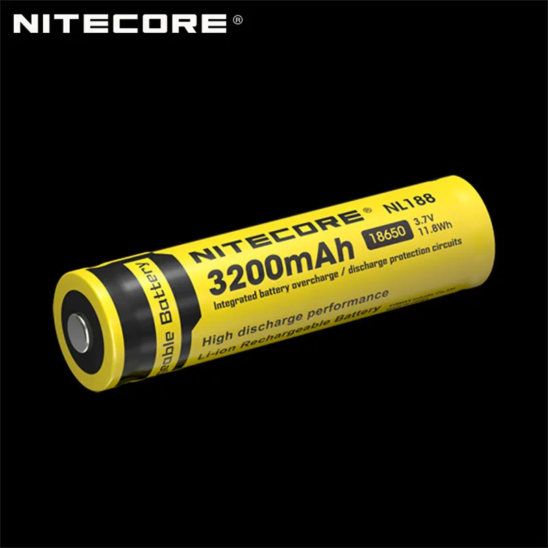 

Nitecore NL188 3200mah Flashlight Accessory Li Ion 18650 Rechargeable Battery 3.7V with CE UL ROHS certification