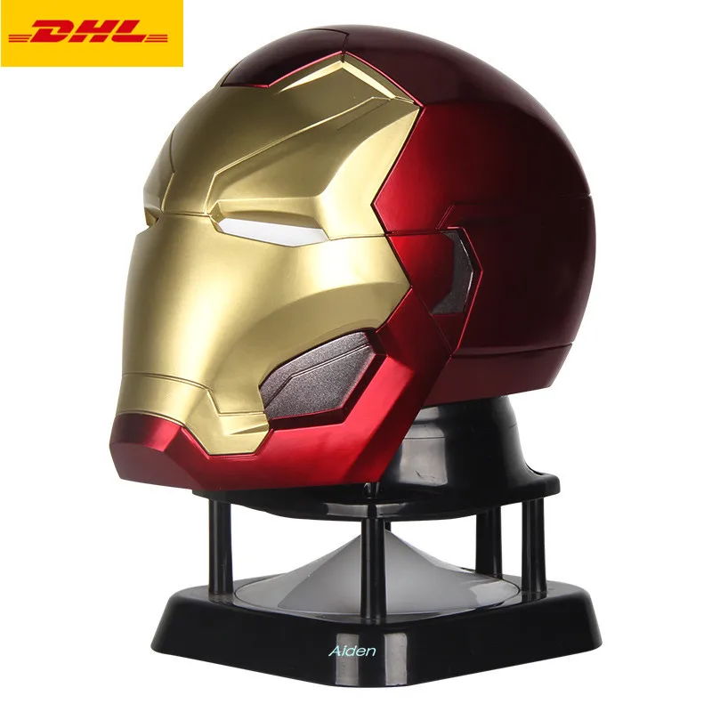 

6" Statue The Avengers Iron Man Stormtrooper Black Soldiers Mini Helmet Audio PVC Action Figure Collectible Model Toy 16CM B448
