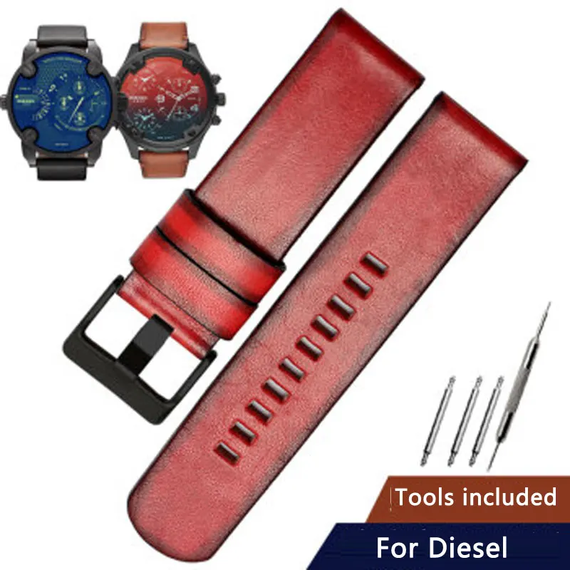 Сменный кожаный ремешок для часов Diesel часы с кожаным ремешком D4318 DZ7406 DZ7257 DZ1657 vintage