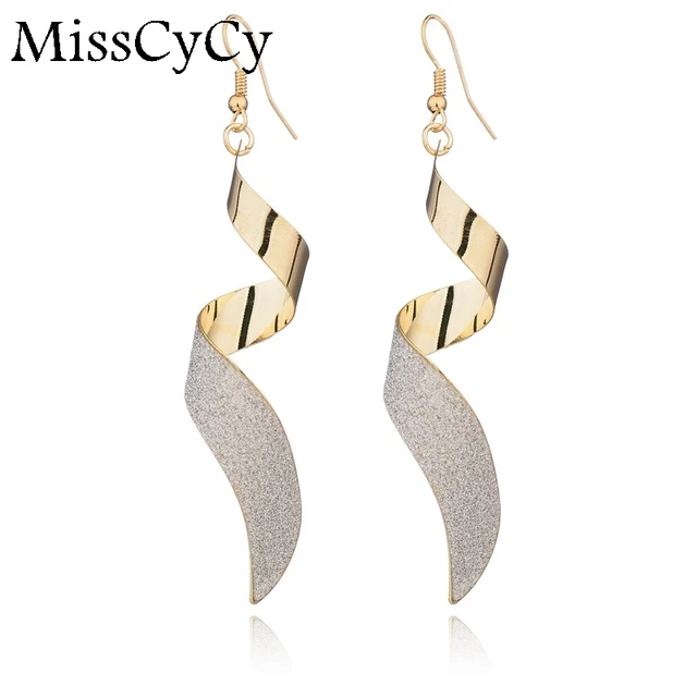 Bohemian Gold Drop Earrings For Women Rotate Shape Earrings Fashion Jewelry Long Bohemian Gold Drop Earrings For Women Rotate Shape Earrings Fashion Jewelry Long
