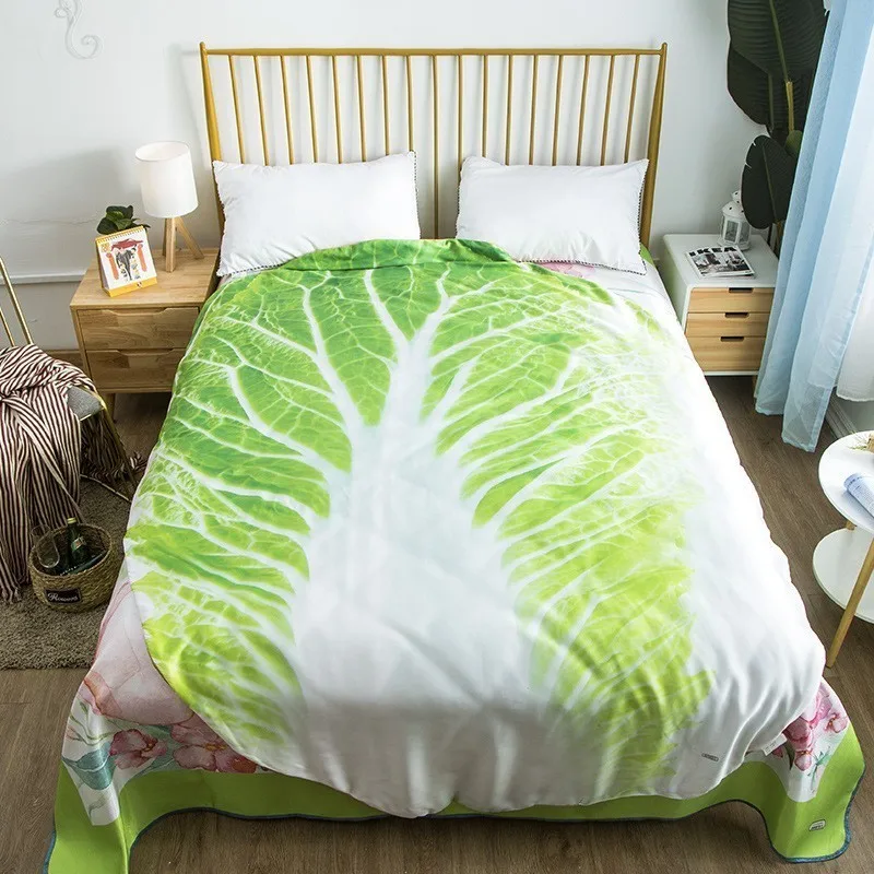 3D овощи забавное одеяло постельные принадлежности капуста в форме летнее одеяло милый одеяло моющаяся лампа одеяло