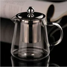 Heißer Verkauf Hitzebeständigem Glas Wasserkocher Teekanne Blume Tee-Set Pu’er Kaffee Teekanne Drinkware Set Edelstahl Sieb Büro