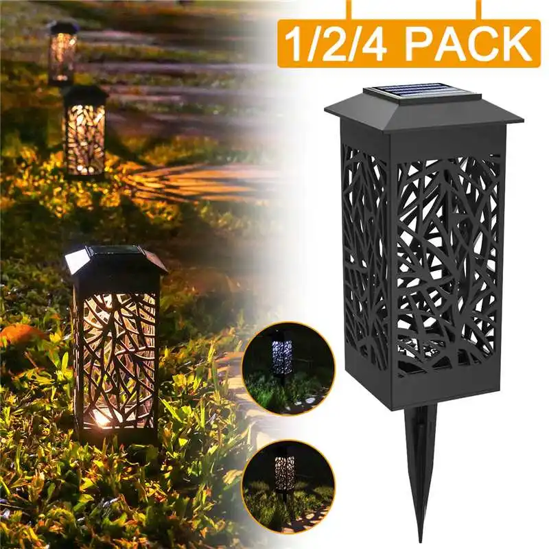 1/2/4 шт светодиодный солнечный свет Фонари Солнечная приведенная в действие Автомобильная подсветка декоративный напольный газон двор лампа для сада